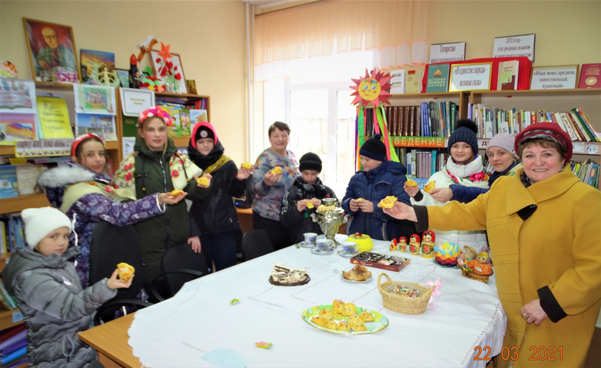 В Иж-Борискинской сельской библиотеке прошёл обрядовый праздник  «Жаворонушек лети, Холод зимний унеси!» | 23.03.2021 | Болгар - БезФормата