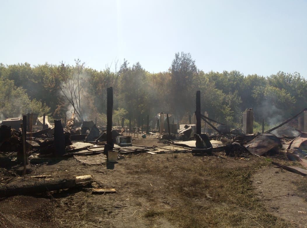 В селе Вожи сгорел до основания жилой дом
