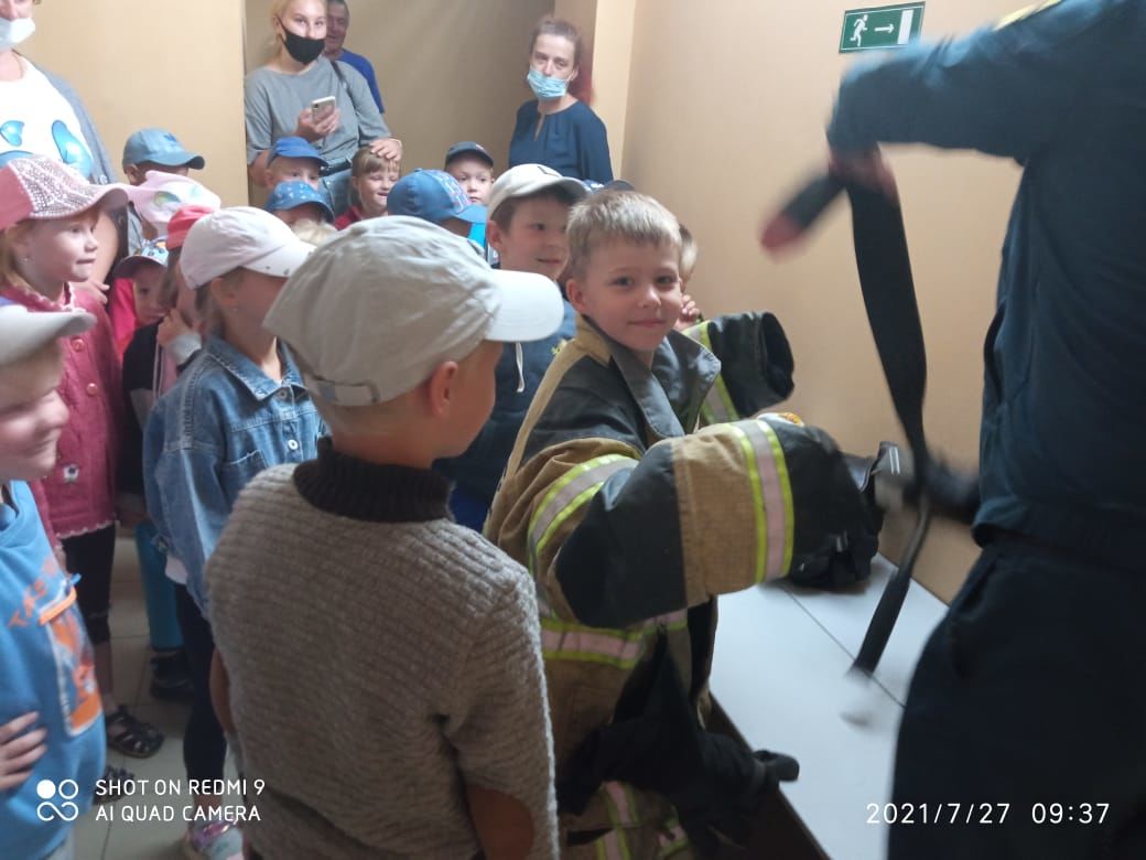 Воспитанники детского сада «Теремок» побывали на экскурсии в пожарной части