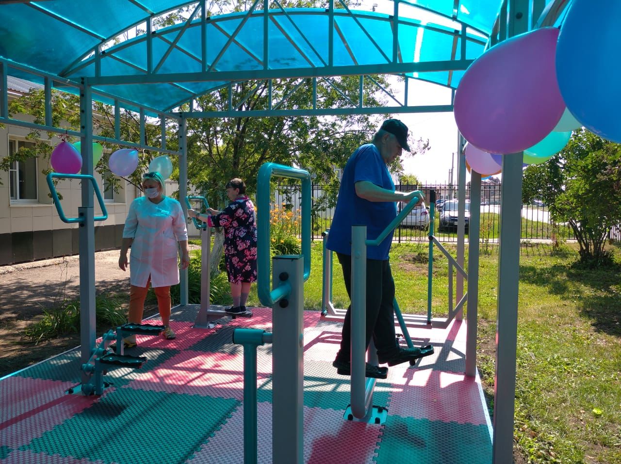 В Спасском Доме интернате для престарелых и инвалидов открылась спортивная площадка