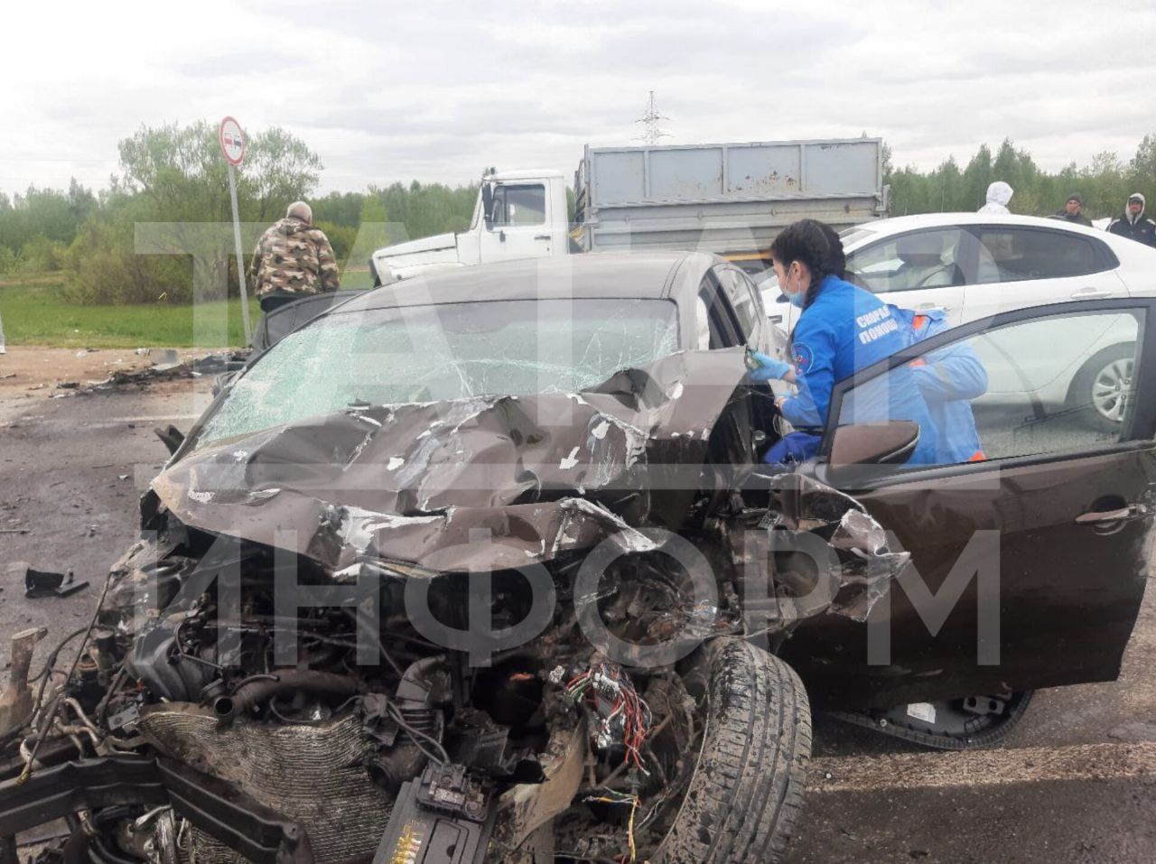Возле Лаишево произошло массовое ДТП