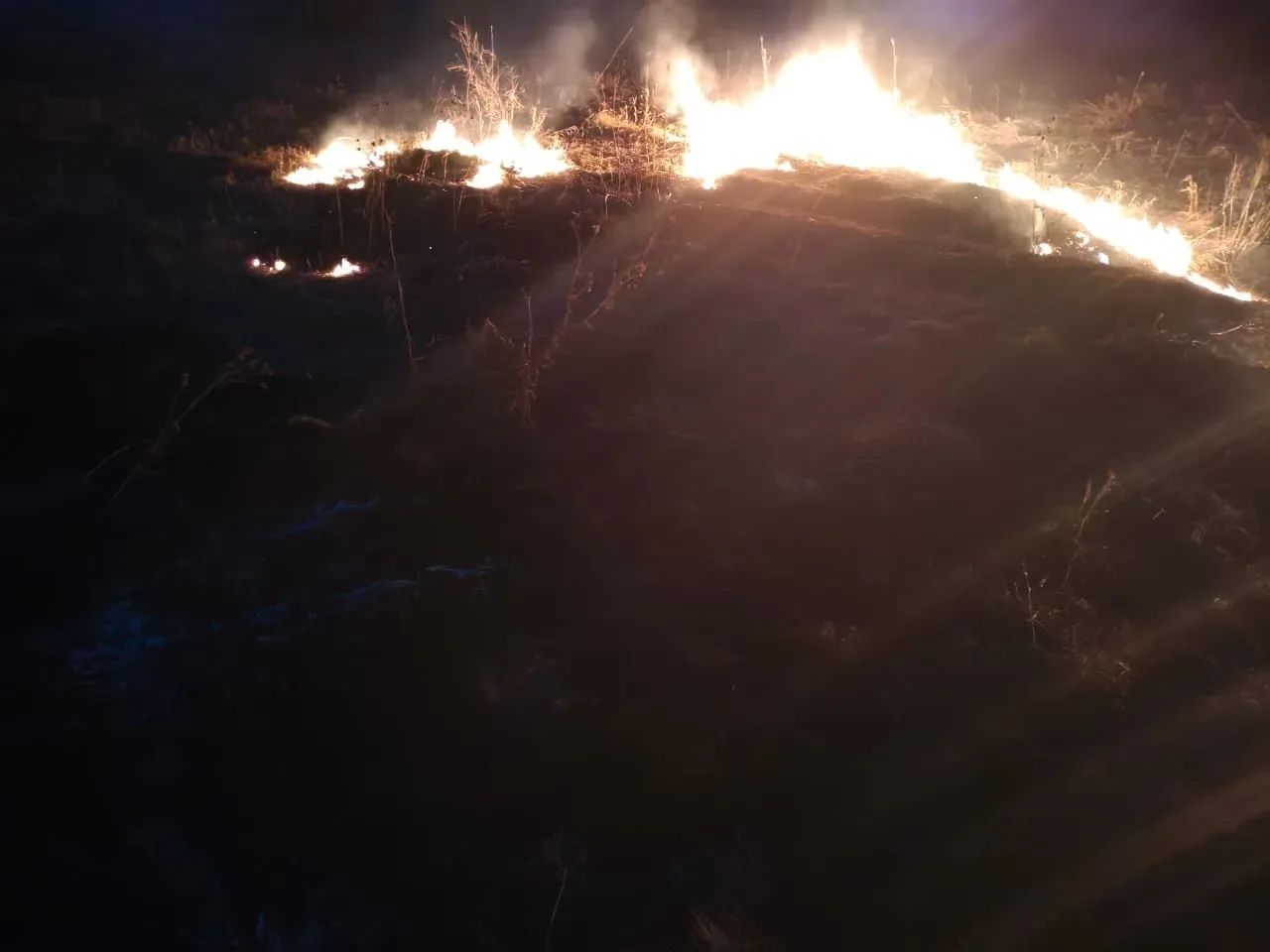В Спасском районе произошло возгорание сухой травы