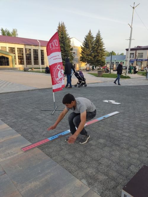 В честь Дня Победы на центральной площади Болгара работала мобильная площадка ГТО