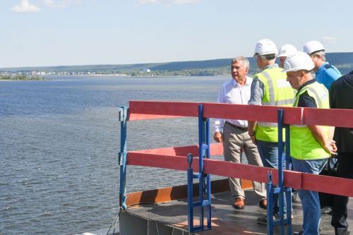 Раис РТ принял участие в стыковке моста через Волгу на трассе М12