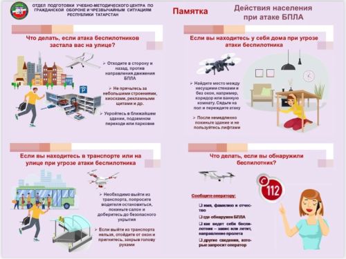 Жителям Спасского района напоминают о мерах безопасности при атаке БПЛА