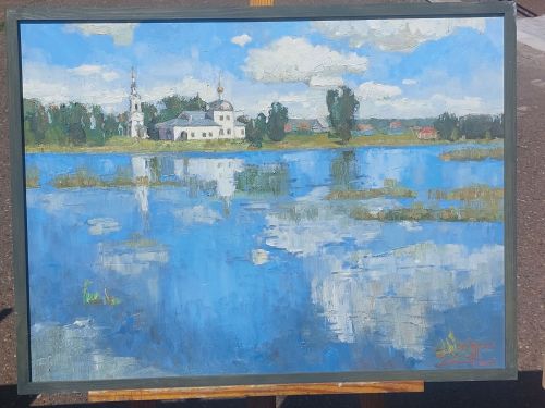 Художники представили храмы сёл Спасского района на выставке «Камские зори»