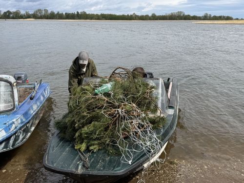 Роман Исланов принял участие в изготовлении искусственных нерестилищ в рамках акции "Рыбе – быть!"