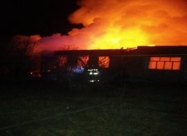 В Никольском Спасского района сгорел нежилой дом