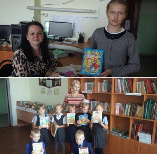 Ученики Болгара дарят книги школьной библиотеке