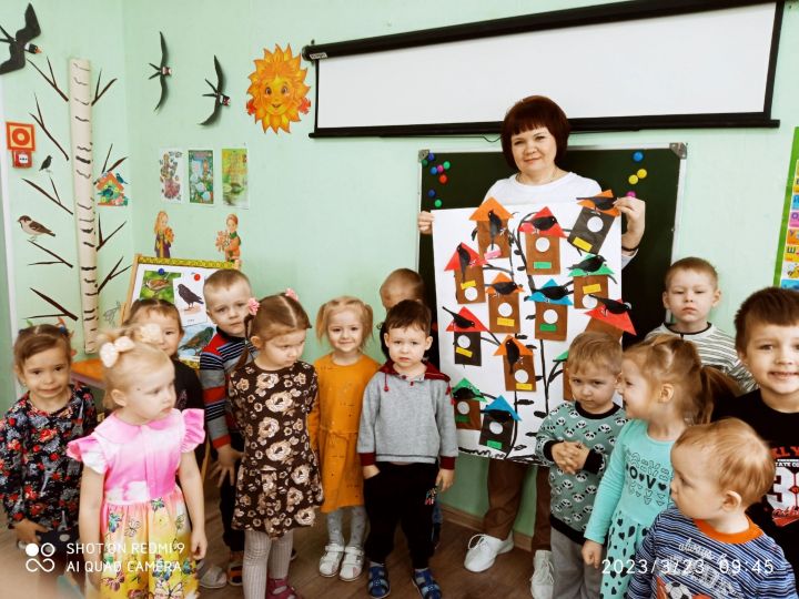 Воспитанники детского садика «Теремок» готовятся к встрече скворцов