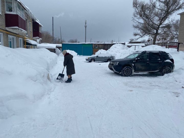 Жители многоквартирного дома в Болгаре своими силами очистили придомовую территорию