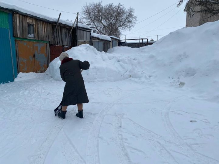 Жители многоквартирного дома в Болгаре своими силами очистили придомовую территорию
