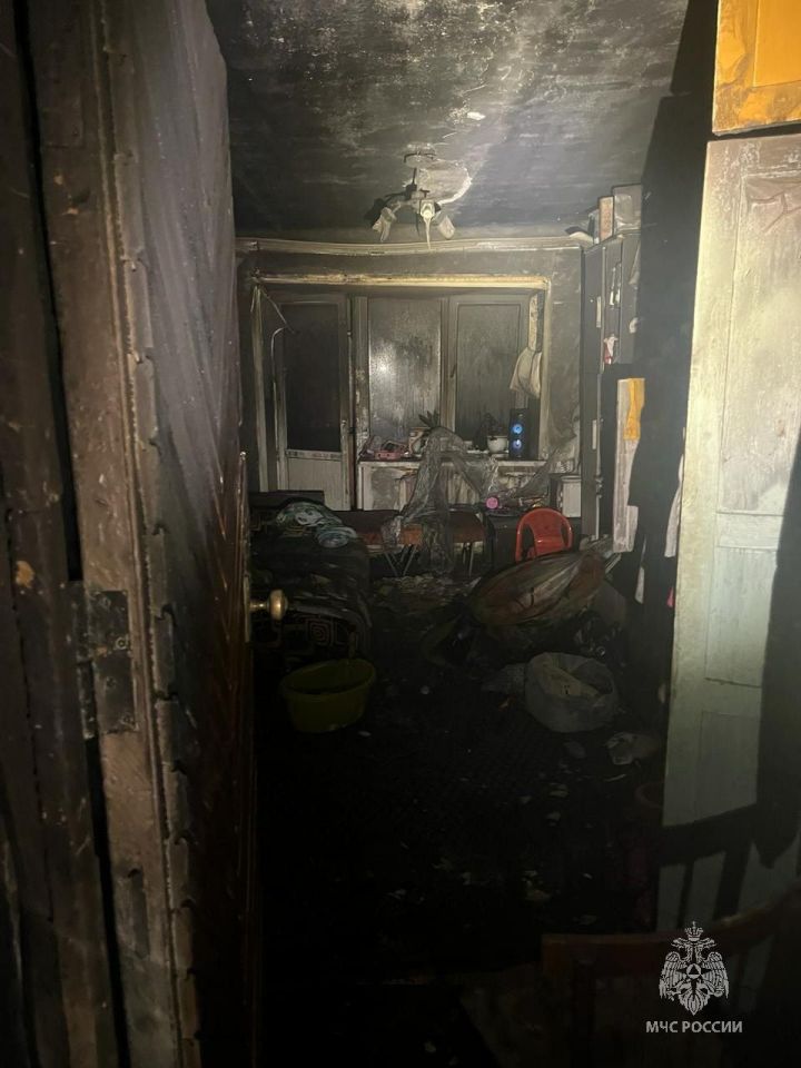 В Казани произошёл пожар в четырёхэтажном доме
