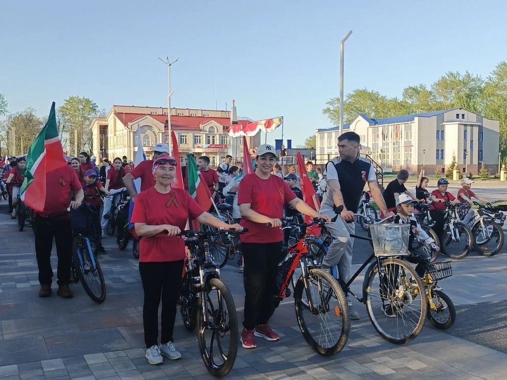 В Болгаре прошёл велопробег в честь Дня Победы