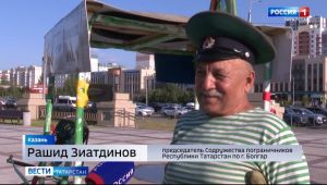 Телеканал «Татарстан» снял репортаж о велопробеге 71-летнего пограничника из Спасского района