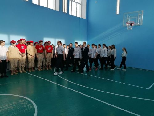 В Болгарской средней школы №1 прошёл смотр строя и песни