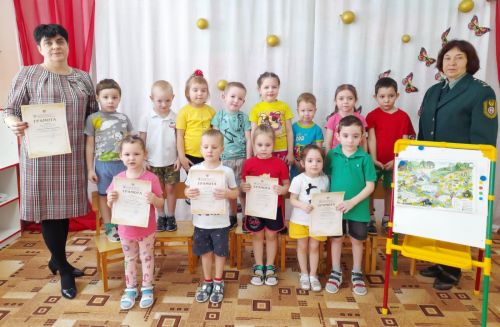 Сотрудник заказника «Спасский» провела для детей детского сада «Колосок» новое мероприятие «Животные нашего леса»
