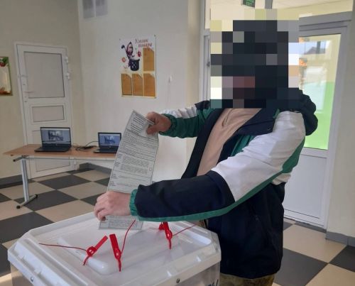 Военнослужащий из Спасского района проголосовал на своём избирательном участке