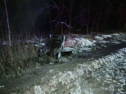 В Спасском районе произошло ДТП с перевёртышем