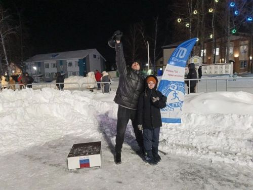 Жители Болгара сдавали нормы ГТО на новогоднем празднике