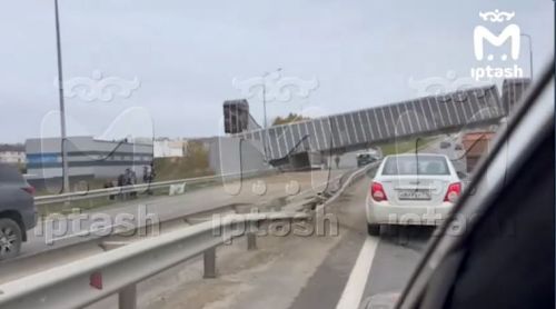 На трассе в Пестречинском районе Татарстана рухнул надземный переход