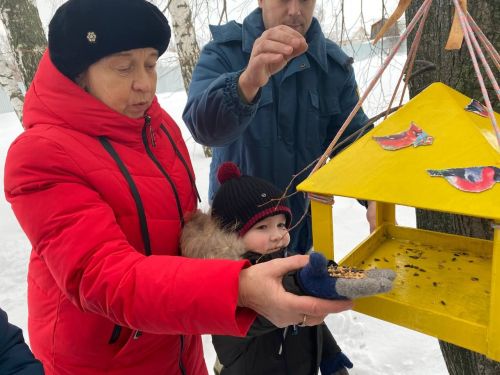 Воспитанники детского сада "Колосок" установили кормушки для птиц