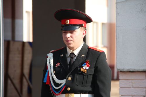 Открытие мемориальной доски в память о Кавалере Ордена Мужества Раисе Зиннатуллине в Болгарской кадетской школе-интернате им. П.А.Карпова