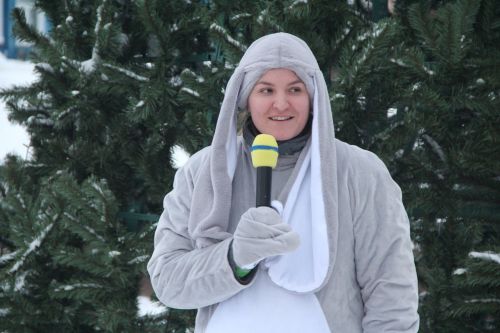 Новогоднее представление состоялось около Центральной библиотеки Болгара