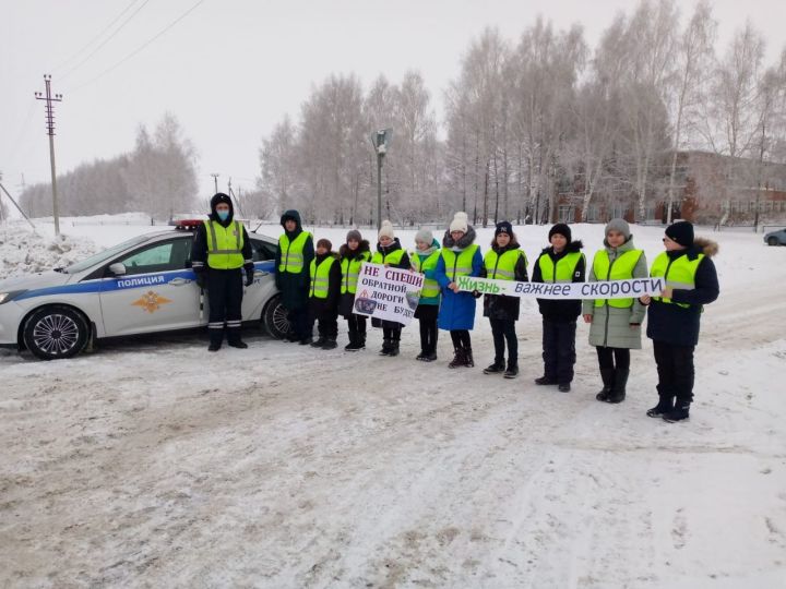 В Татарстане автоинспекторы и их юные помощники провели акцию «Жизнь важнее скорости»