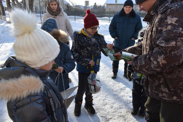 Ученики первой школы Болгара  приняли участие в акции «Покорми птиц зимой»