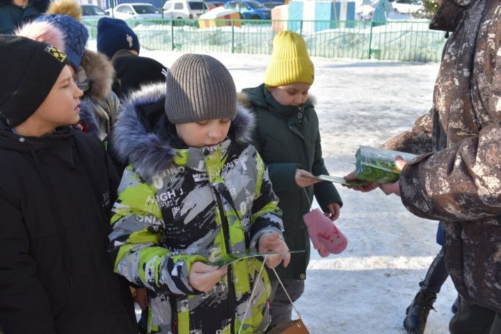 Ученики первой школы Болгара  приняли участие в акции «Покорми птиц зимой»