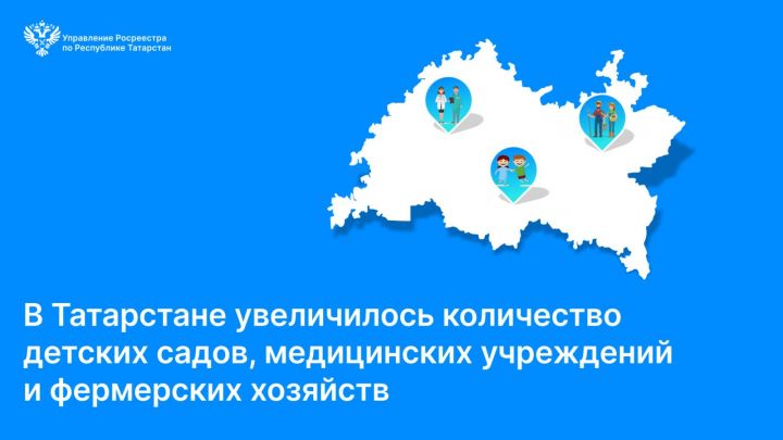 В Татарстане увеличилось количество детских садов, медицинских учреждений и фермерских хозяйств