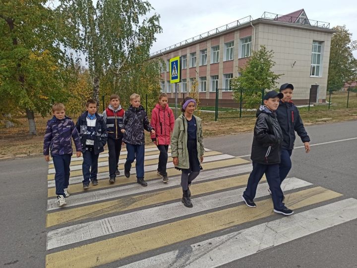 Пятиклассники Болгарской санаторной школы закрепили на практике правила дорожного движения