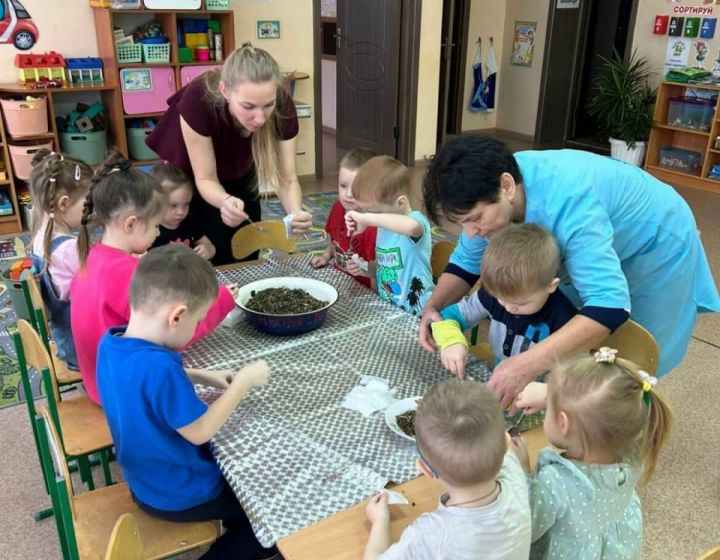 Дети из детского сада в Татарстане приготовили травяные чаи для военнослужащих СВО