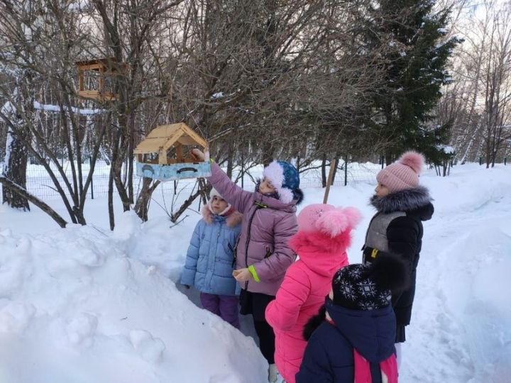 В детских садах и школах Спасского района продолжается акция «Покормите птиц зимой!»