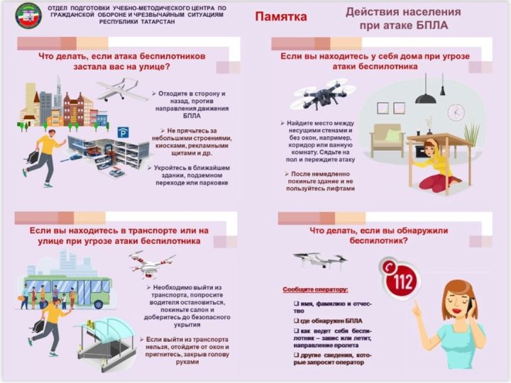 Жителям Спасского района напоминают о мерах безопасности при атаке БПЛА