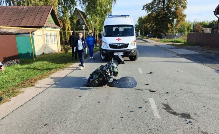 В городе Болгаре машина сбила водителя мопеда