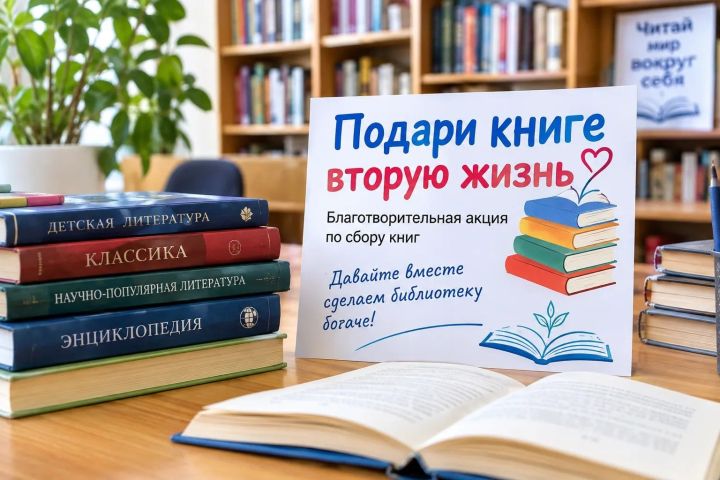 В первой школе Болгара проходит акция «Подари книге вторую жизнь»